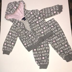 Calvin Klein baby girl sweat suit